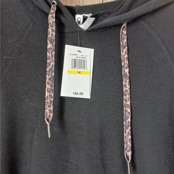 Nwt Cable & Guage Black Terry Hooded Casual Dress Size Medium - Picture 2 of 7